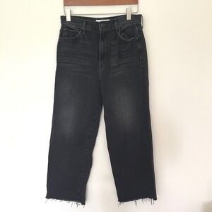Mother Superior The Spitfire Ankle Fray Black Magic High Waisted  Jeans 28